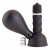 Черный вибратор с грушей на сосок - ToyFa