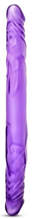 Фиолетовый двусторонний фаллоимитатор 14 Inch Double Dildo - 35 см. - Blush Novelties