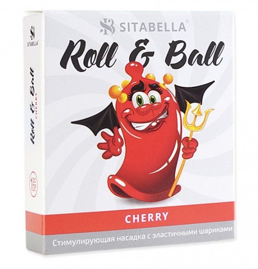 Стимулирующий презерватив-насадка Roll   Ball Cherry - Sitabella - купить с доставкой в Кургане