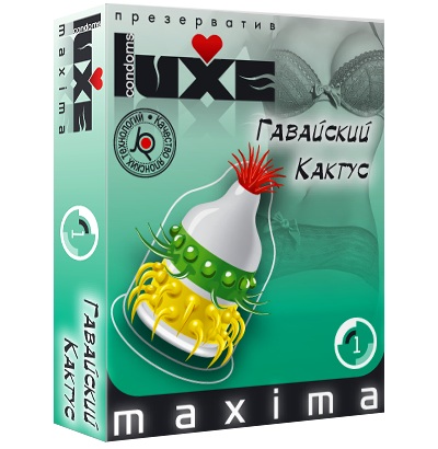 Презерватив LUXE Maxima  Гавайский Кактус  - 1 шт. - Luxe - купить с доставкой в Кургане