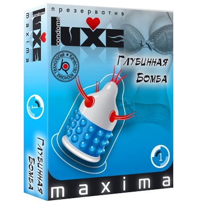 Презерватив LUXE Maxima  Глубинная бомба  - 1 шт. - Luxe - купить с доставкой в Кургане
