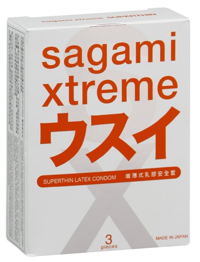 Ультратонкие презервативы Sagami Xtreme SUPERTHIN - 3 шт. - Sagami - купить с доставкой в Кургане