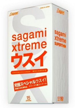 Ультратонкие презервативы Sagami Xtreme SUPERTHIN - 15 шт. - Sagami - купить с доставкой в Кургане