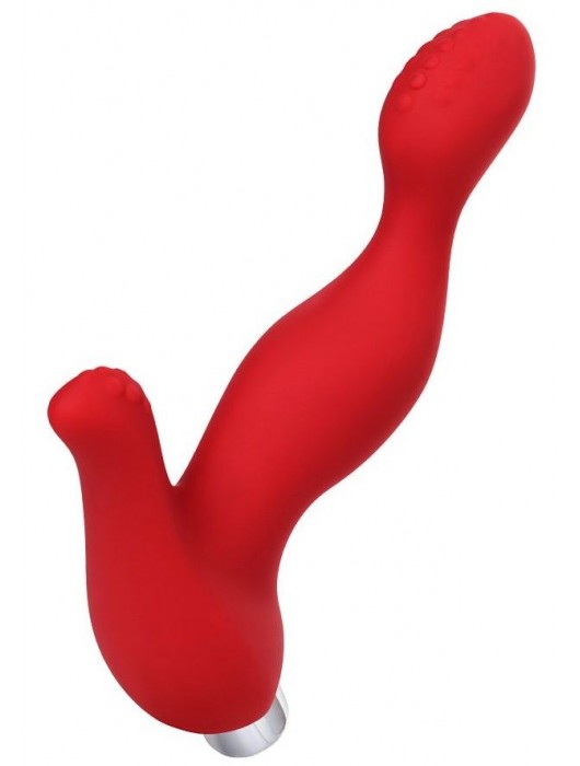 Красный силиконовый вибростимулятор простаты Proman - 12,5 см. - ToyFa - в Кургане купить с доставкой