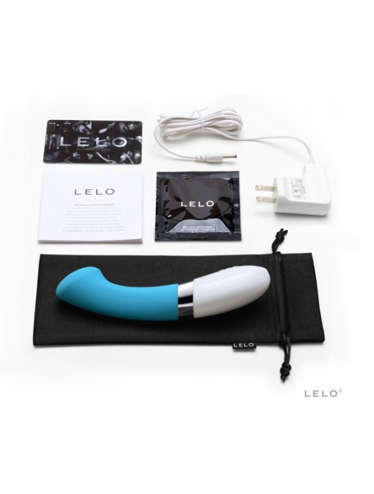 Голубой вибромассажёр Gigi 2 Turquoise Blue - Lelo