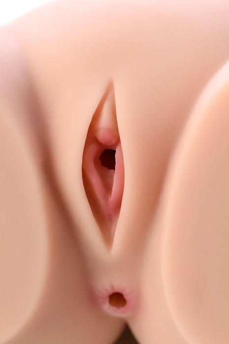 Мастурбатор-полуторс Cherry с вибрацией и двумя любовными тоннелями - KOKOS - в Кургане купить с доставкой