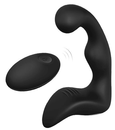 Черный вибромассажер простаты REMOTE BOOTY PLEASER - Dream Toys - в Кургане купить с доставкой