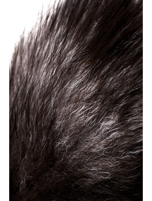 Серебристая металлическая анальная втулка с хвостом чернобурой лисы - размер S - ToyFa - купить с доставкой в Кургане