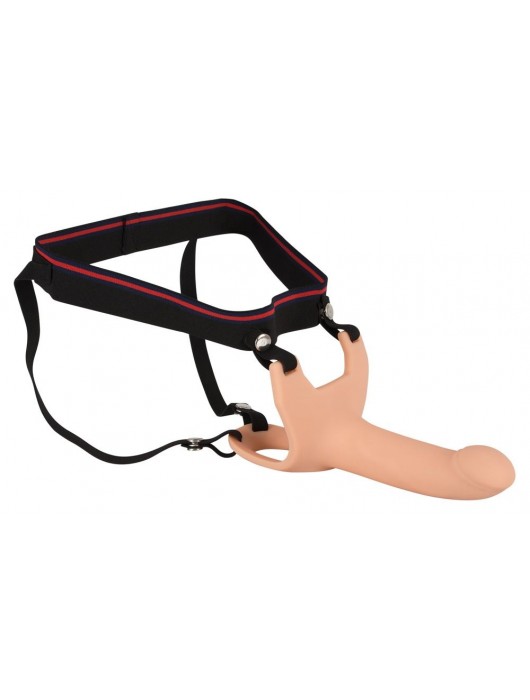 Силиконовый полый страпон на ремнях Silicone Strap-on - 16 см. - Orion - купить с доставкой в Кургане