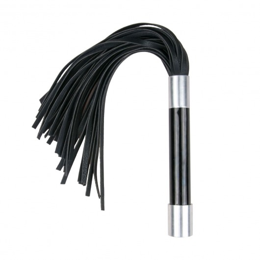 Черная плеть Easytoys Flogger With Metal Grip - 38 см. - Easy toys - купить с доставкой в Кургане