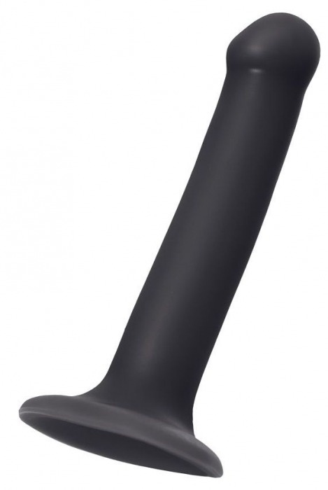 Черный фаллос на присоске Silicone Bendable Dildo M - 18 см. - Strap-on-me - купить с доставкой в Кургане