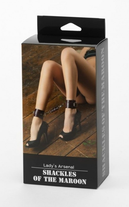 Бордовые оковы на ноги Ladys Arsenal - БДСМ Арсенал - купить с доставкой в Кургане