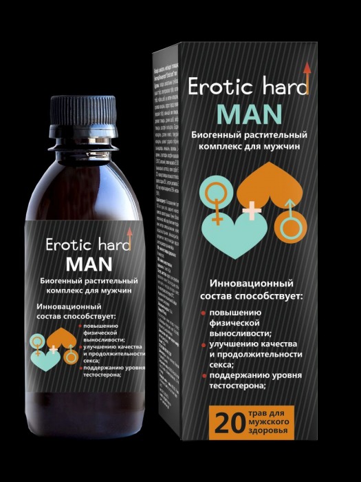 Мужской биогенный концентрат для усиления эрекции Erotic hard Man - 250 мл. - Erotic Hard - купить с доставкой в Кургане