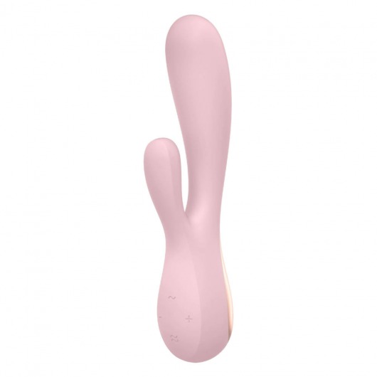 Розовый вибратор-кролик Satisfyer Mono Flex с управлением через приложение - 20,4 см. - Satisfyer