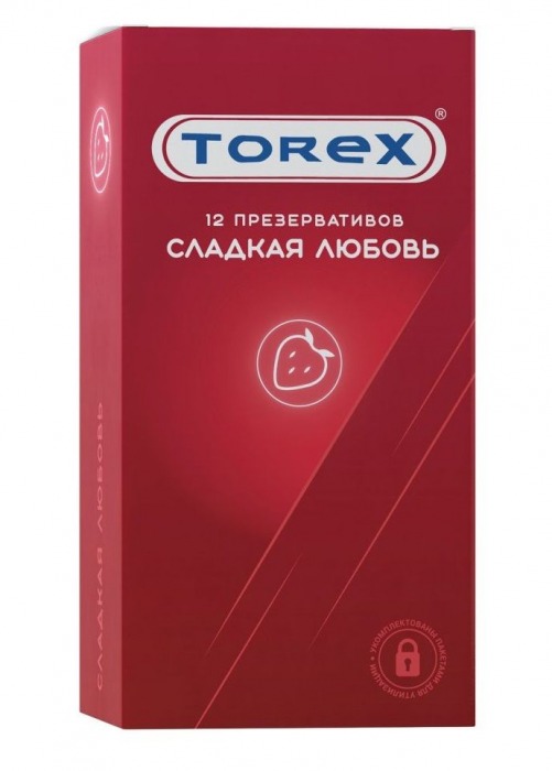 Презервативы Torex  Сладкая любовь  с ароматом клубники - 12 шт. - Torex - купить с доставкой в Кургане