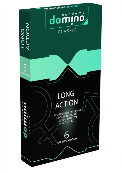 Презервативы с пролонгирующим эффектом DOMINO Classic Long action - 6 шт. - Domino - купить с доставкой в Кургане