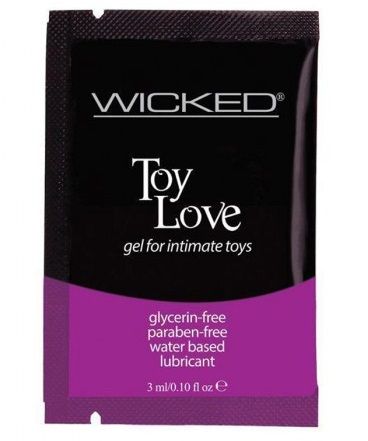 Лубрикант на водной основе для использования с игрушками WICKED Toy Love - 3 мл. - Wicked - купить с доставкой в Кургане