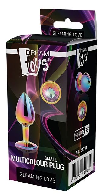 Голографическая анальная втулка с радужным кристаллом - 7,1 см. - Dream Toys - купить с доставкой в Кургане