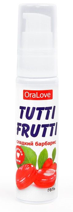 Гель-смазка Tutti-frutti со вкусом барбариса - 30 гр. - Биоритм - купить с доставкой в Кургане