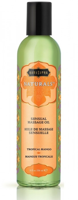 Массажное масло Naturals Tropical Mango с ароматом манго - 236 мл. - Kama Sutra - купить с доставкой в Кургане