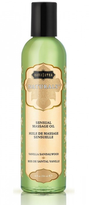 Массажное масло Naturals Vanilla Sandalwood с ароматом ванили и сандала - 236 мл. - Kama Sutra - купить с доставкой в Кургане