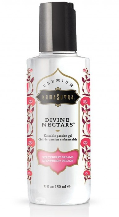 Гель-лубрикант на водной основе Divine Nectars Strawberry Dream с ароматом клубники - 150 мл. - Kama Sutra - купить с доставкой в Кургане