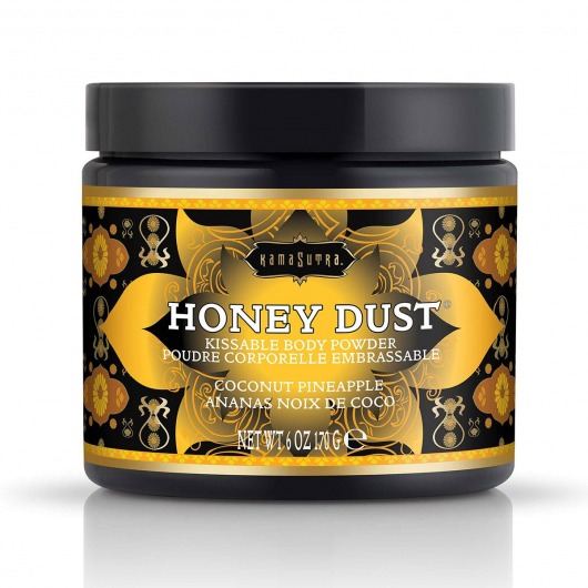 Пудра для тела Honey Dust Body Powder с ароматом кокоса и ананаса - 170 гр. - Kama Sutra - купить с доставкой в Кургане