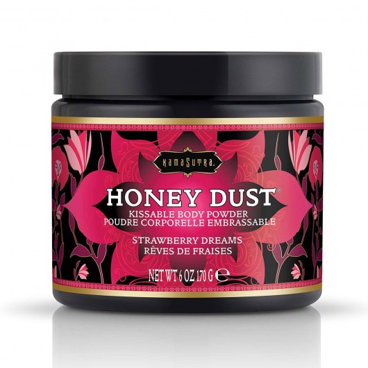 Пудра для тела Honey Dust Body Powder с ароматом клубники - 170 гр. - Kama Sutra - купить с доставкой в Кургане