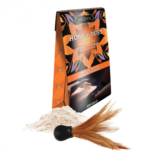 Пудра для тела Honey Dust Body Powder с ароматом манго - 28 гр. - Kama Sutra - купить с доставкой в Кургане
