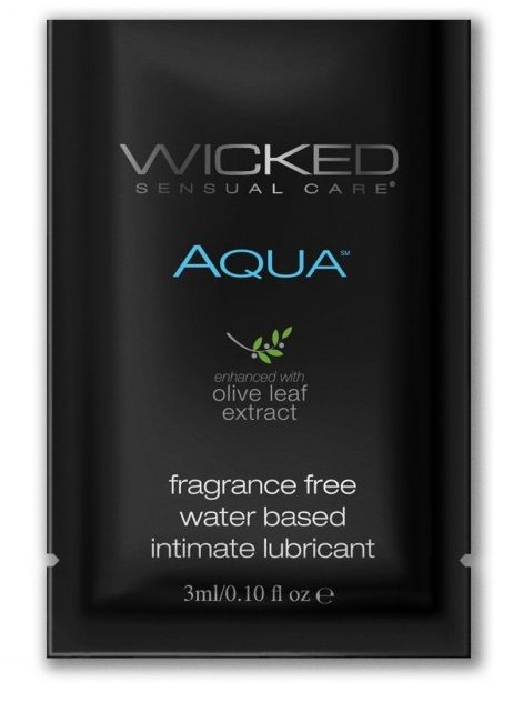 Легкий лубрикант на водной основе с алое Wicked Aqua - 3 мл. - Wicked - купить с доставкой в Кургане