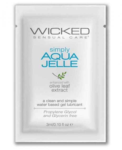 Гель-лубрикант Simply Aqua Jelle - 3 мл. - Wicked - купить с доставкой в Кургане