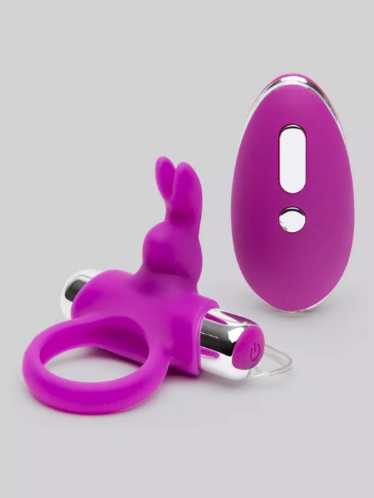 Лиловое виброкольцо с пультом ДУ Remote Control Cock Ring - Happy Rabbit - в Кургане купить с доставкой