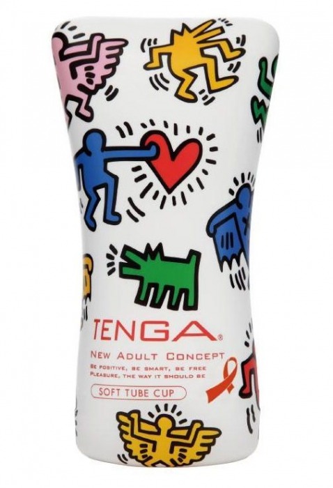 Мастурбатор-туба Keith Haring Soft Tube CUP - Tenga - в Кургане купить с доставкой