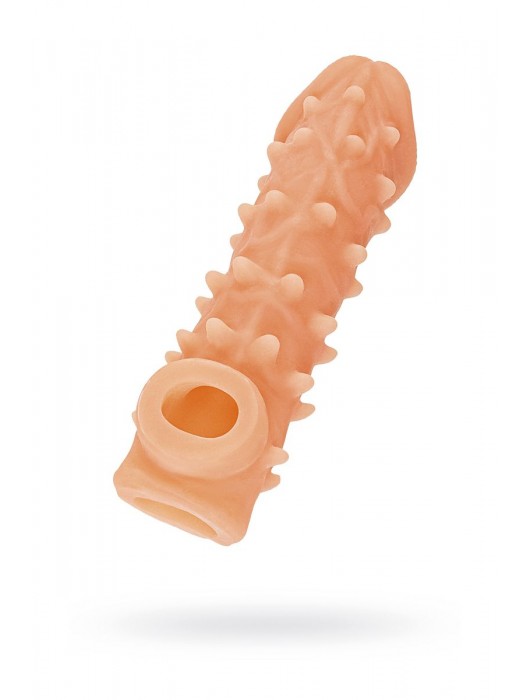 Телесная закрытая насадка с пупырышками Cock Sleeve Size S - 13,8 см. - KOKOS - в Кургане купить с доставкой