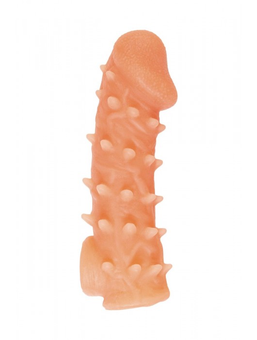 Телесная закрытая насадка с пупырышками Cock Sleeve Size S - 13,8 см. - KOKOS - в Кургане купить с доставкой