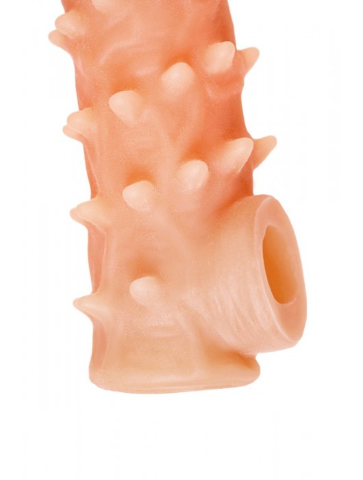 Телесная закрытая насадка с пупырышками Cock Sleeve Size L - 17,6 см. - KOKOS - в Кургане купить с доставкой