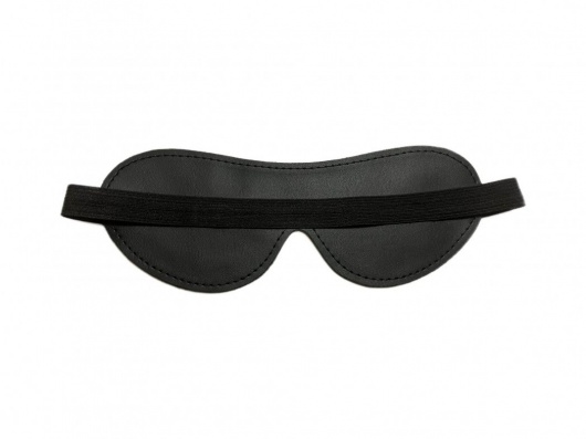 Черная лаковая маска на глаза из эко-кожи - БДСМ Арсенал - купить с доставкой в Кургане