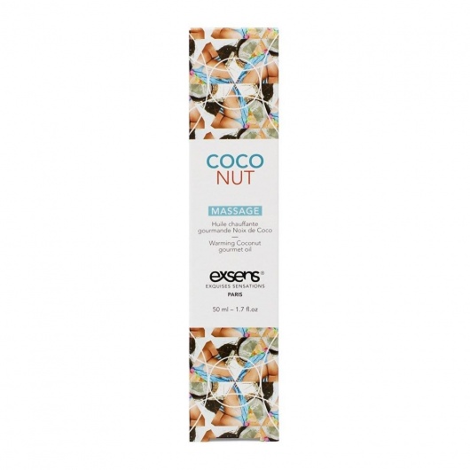 Разогревающее массажное масло с ароматом кокоса Gourmet Coconut - 50 мл. - Exsens - купить с доставкой в Кургане