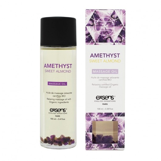 Органическое массажное масло AMETHYST SWEET ALMOND - 100 мл. - Exsens - купить с доставкой в Кургане