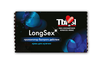 Пролонгирующий крем LongSex в одноразовой упаковке - 1,5 гр. - Биоритм - купить с доставкой в Кургане