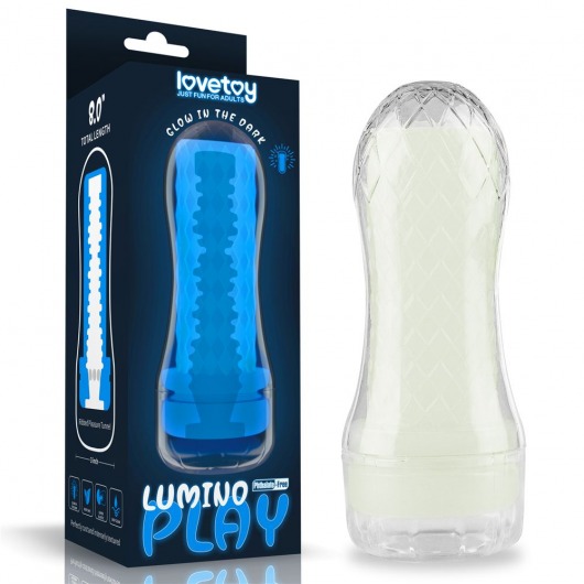 Светящийся в темноте мастурбатор Lumino Play Masturbator Ribbed - Lovetoy - в Кургане купить с доставкой