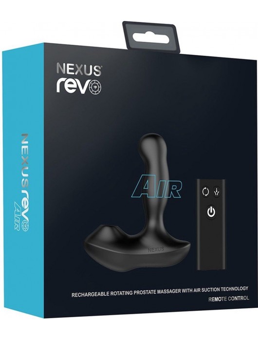 Черный вибратор-ротатор для стимуляции простаты Nexus Revo Air - Nexus Range - в Кургане купить с доставкой