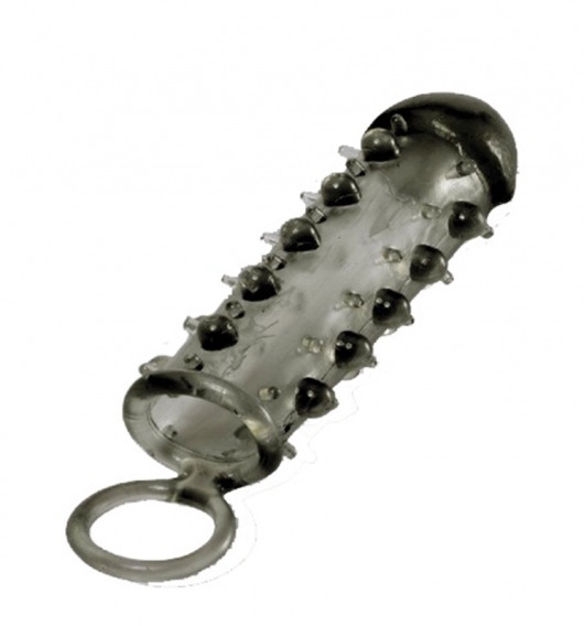 Дымчатая стимулирующая насадка с закрытой головкой SAMURAI PENIS SLEEVE BLACK - 14,5 см. - NMC - в Кургане купить с доставкой