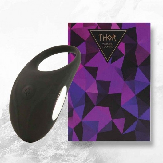 Черное эрекционное виброкольцо Thor Cockring - FeelzToys - в Кургане купить с доставкой