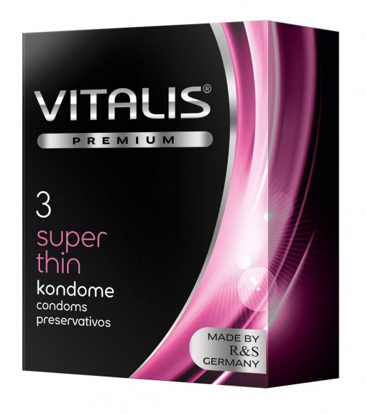 Ультратонкие презервативы VITALIS PREMIUM super thin - 3 шт. - Vitalis - купить с доставкой в Кургане