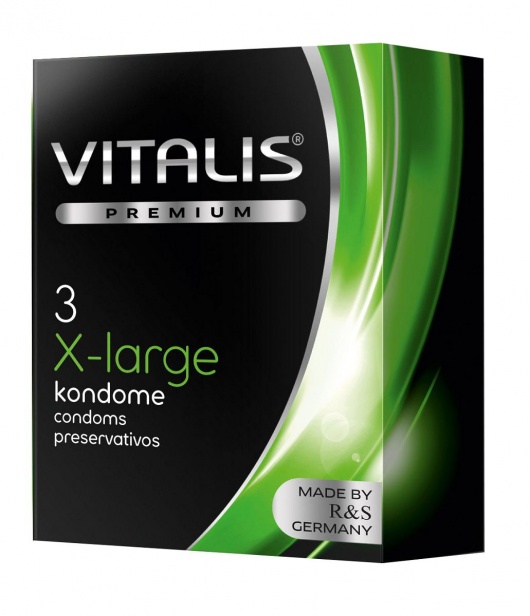 Презервативы увеличенного размера VITALIS PREMIUM x-large - 3 шт. - Vitalis - купить с доставкой в Кургане