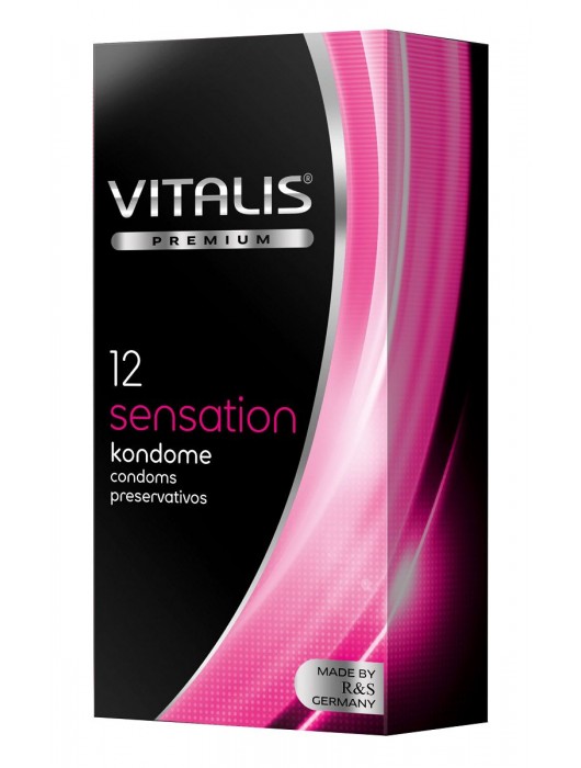 Презервативы VITALIS PREMIUM sensation с пупырышками и кольцами - 12 шт. - Vitalis - купить с доставкой в Кургане
