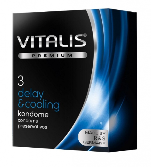 Презервативы VITALIS PREMIUM delay   cooling с охлаждающим эффектом - 3 шт. - Vitalis - купить с доставкой в Кургане
