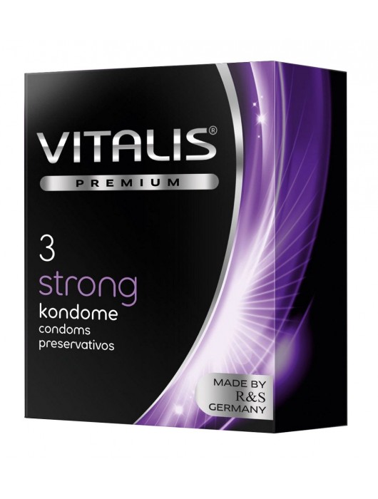 Презервативы с утолщенной стенкой VITALIS PREMIUM strong - 3 шт. - Vitalis - купить с доставкой в Кургане