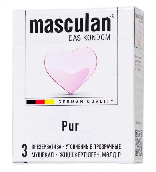 Супертонкие презервативы Masculan Pur - 3 шт. - Masculan - купить с доставкой в Кургане